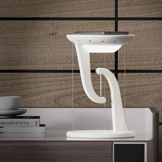 Floating Magnetic Wireless Charger Lamp – Smart LED Charging Stand