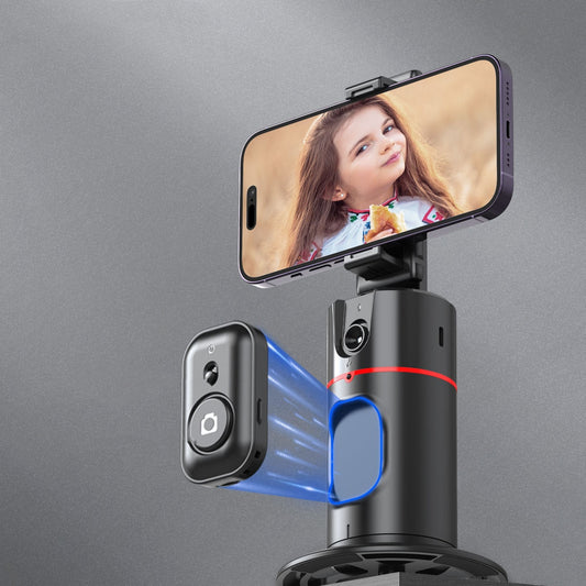 Auto Face Tracking Phone Stand – 360° Smart Filming Assistant
